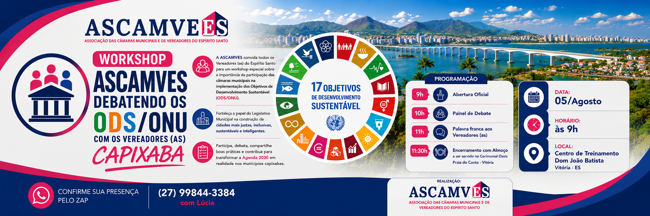 ASCAMVES Promove Workshop sobre os Objetivos de Desenvolvimento Sustentável da ONU para Vereadores Capixabas